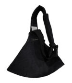 Nosidełka dla dzieci DereDere w kolorze czarnym, ergonomiczne modele na ramię z miękkim naramiennikiem i solidną klamrą.