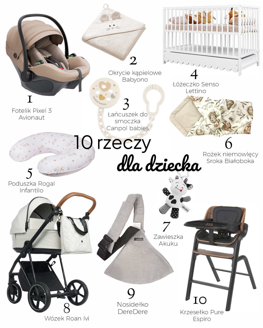 Lista 10 rzeczy dla dziecka